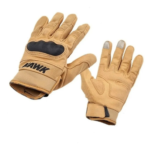 Guantes Moto Hawk Army Full Finger Camel Masxmoto