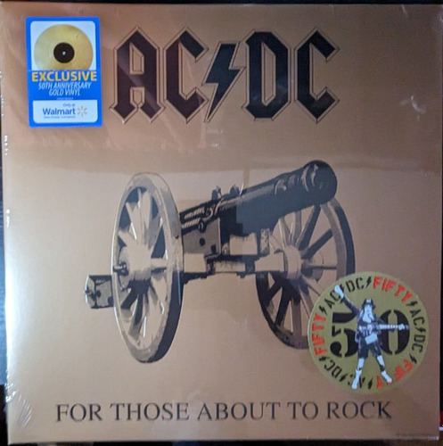 Ac/dc  For Those About To Rock Vinilo Walmart Dorado 50th