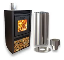 Comprar Calefactor A Leña Doble Combustión 680gf C\u002Fcaños Incluidos