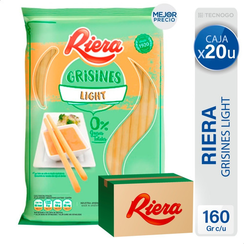 Grisines Riera Grisines Light light 160 g pack x 20