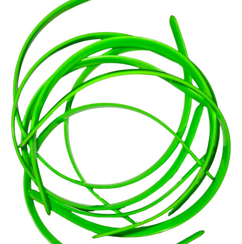 Vincha Plástica 1cm Para Forrar Color Deco Cotillon X 50u Verde Lima