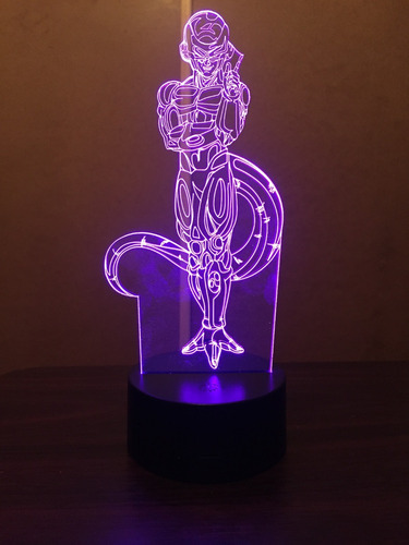 Lámpara Ilusión 3d Gold Freezer Dragon Ball