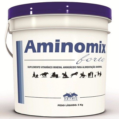 Aminomix Forte Vetnil 5 Kg Cavalos Éguas Potros Equinos