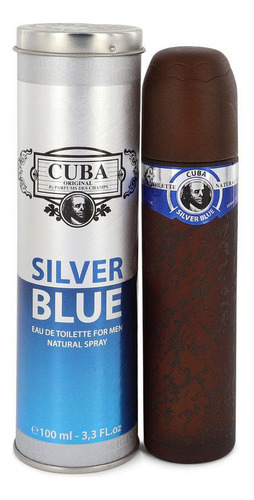 Edt 3.3 Onzas Cuba Silver Blue Por Fragluxe Para Hombre En