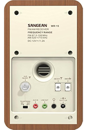 Radio De Madera De Sobremesa Sangean Wr-15wl Am / Fm, Nogal