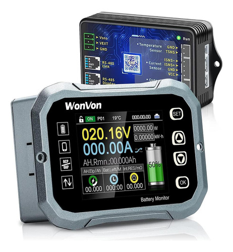 Monitor De Batería Inteligente, Lujoso Medidor De Voltaje Rv