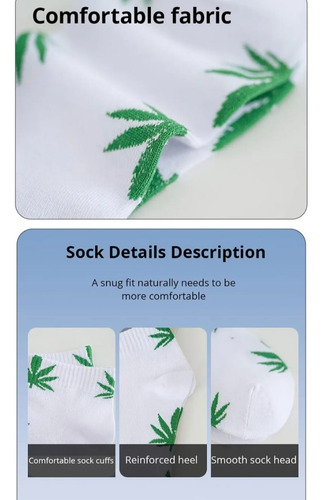 Tines Calcetines Corto Cannabis Marihuana Hierba 420 5 Pares