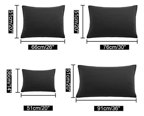 Uxcell Juego De 2 Fundas De Almohada De Microfibra Suave Ser