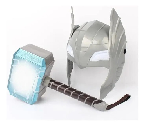 Casco Thor Mask Hero Sounding Para Cosplay, Luz Led Luminosa
