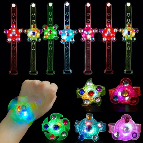 25 Pcs Pulseras Giratorias Con Luz Led, Recuerdos De Fiesta