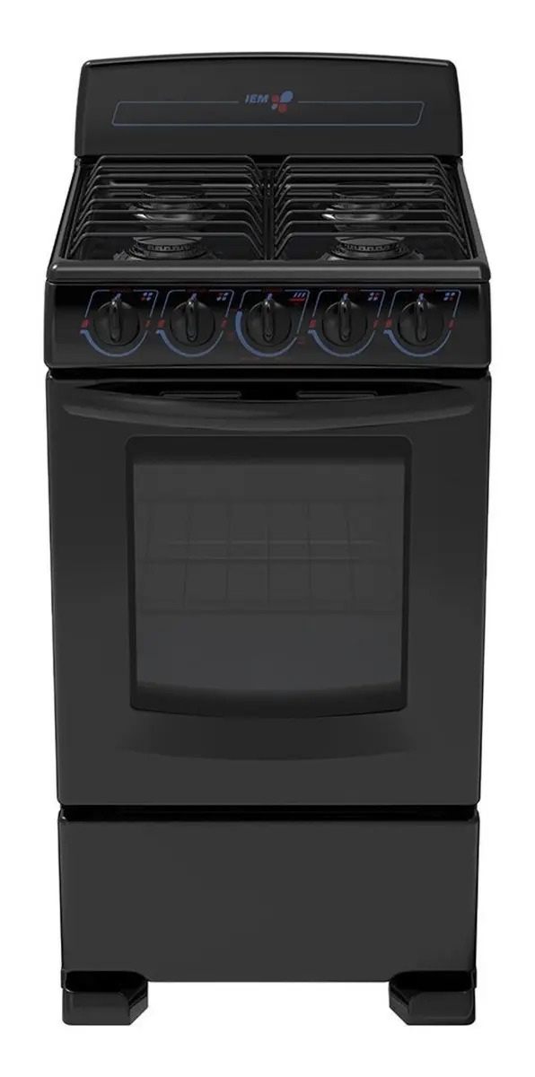 Cocina IEM Profesional EI5020BAPN0 color negro con puerta con visor