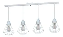 Comprar Lamparas Colgantes Vintage Regleta + 4 Colgantes Jaula