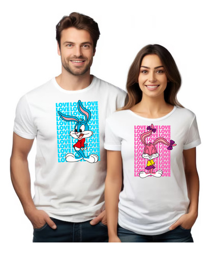 Juego De Playera Para Pareja Looney Tunes Lola & Bunny