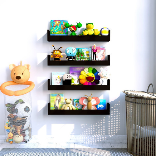 Playcon Jgo 2 Repisas Opciones 80x14.4x14.1cm Tipo Flotante Negro