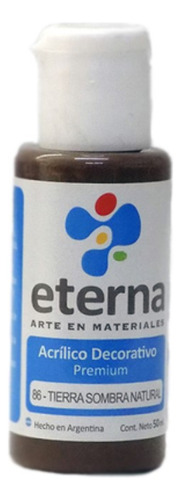 Acrilico Eterna 50 Ml Decorativos Premium Colores X 1 Óleo Tierra Sombra Natural