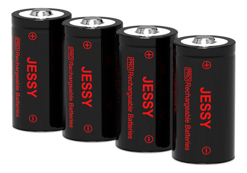 Jessy 4pack Baterías Cr123a, 3.7v 123a Recargables Para Arlo