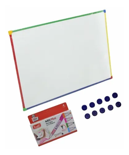 Pizarra Magnetica Planner Mensual 50x60cm + Imanes +marcador