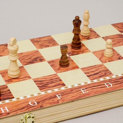 Ajedrez D Madera 3 Juegos En 1 Damas, Ajedrez Backgamon/dco.