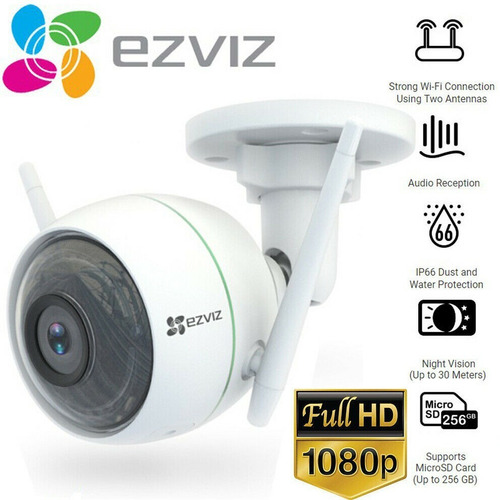 Imagen 2 de 2 de Camara Wifi Ip 1080 Ezviz,alarma Pir, Sirena,audio Y Parlant