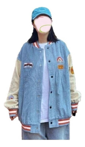 Chaqueta Uniforme De Béisbol Para Mujer Estilo Universitario