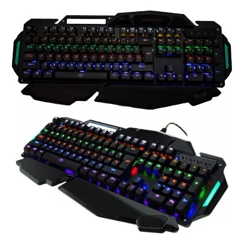 Teclado Led Mecánico Retroiluminado Gamer De 104 Teclas