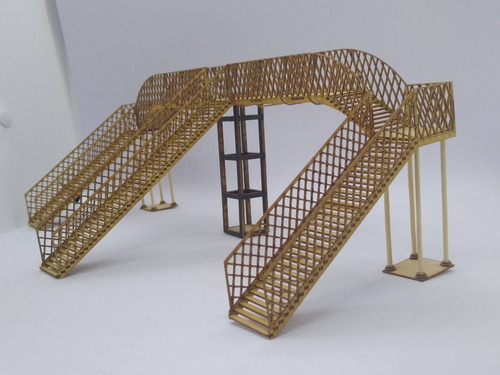 Imagen 8 de 10 de Nico Puente Peatonal 3 Escaleras Kit Fibrofacil H0(mnt 120)