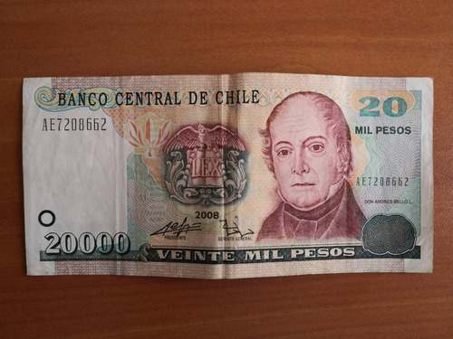 Billete $20.000 Clp, Año 2008