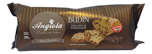 Budin Dulce Con Chips De Chocolate Sin Tacc Angiola 200g