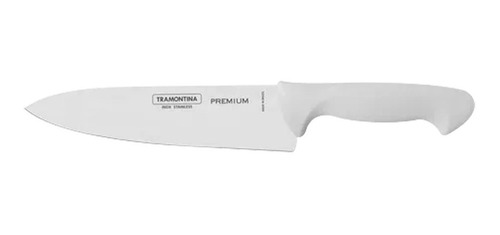 Cuchillo Chef Tramontina Premium Acero Inoxidable Blanco 8 