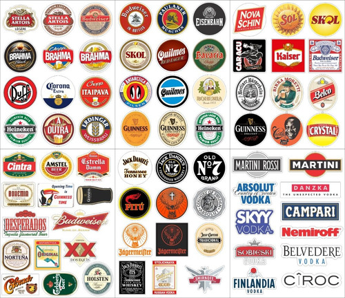 Imagem 1 de 1 de Adesivos Cerveja Whisky Tequila Revenda 152un