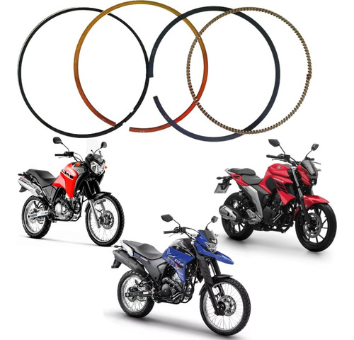 Kit Aneis Pistão Fz25 Fazer 250 2018 2019 2020 2021 2022