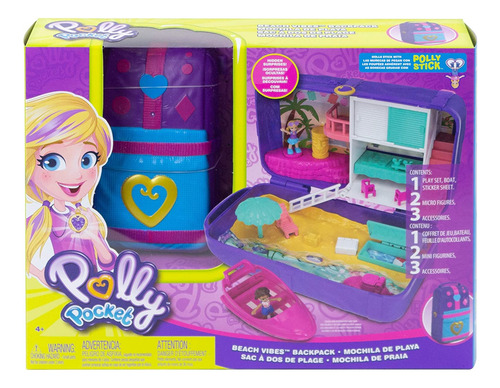 Polly Pocket Hidden Places Beach Vibes Mochila Con Tema De P