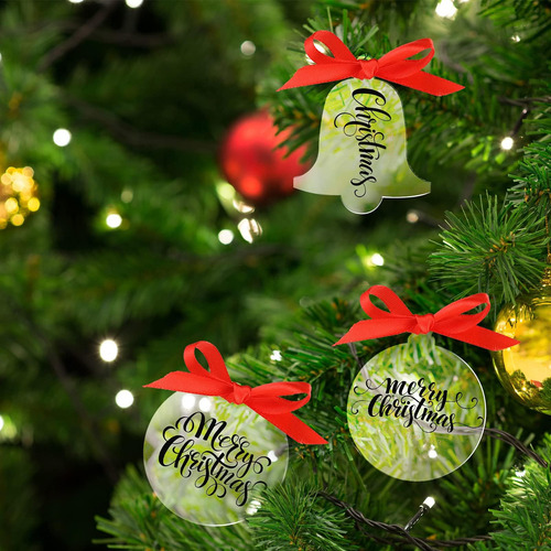 Civaner 30 Pcs Adornos Acrílicos De Navidad Adornos Acrílico