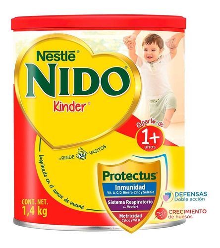 Fórmula Infantil En Polvo Nestlé Nido Kinder En Lata 1.4kg