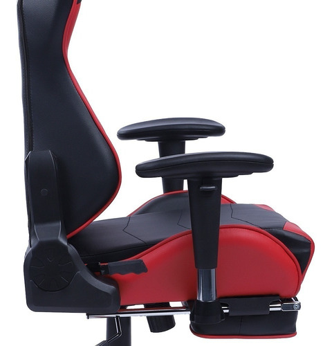 Silla Computadora Gamer Apoya Pies Hanko Modo Cine Roja
