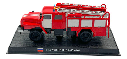 Miniatura Caminhão Bombeiro Ural 2, 0-40 4x4 2004 Edição 30