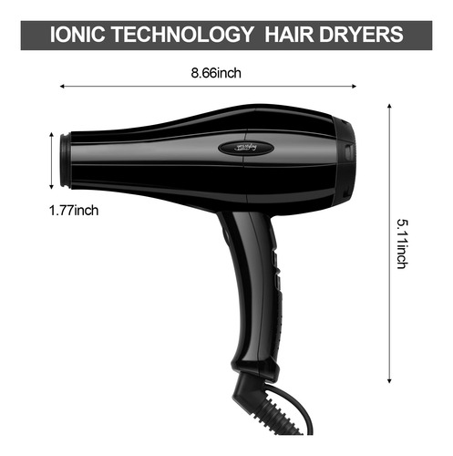 Secador De Cabelo Yes Styling Professional Salon Com Acessór