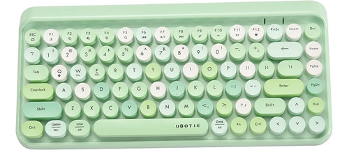 Teclado Ubotie Bluetooth, Máquina Escribir/verde