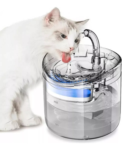 Bebedero Fuente De Agua Filtro Dispensado Gato Mascotas 1.8l
