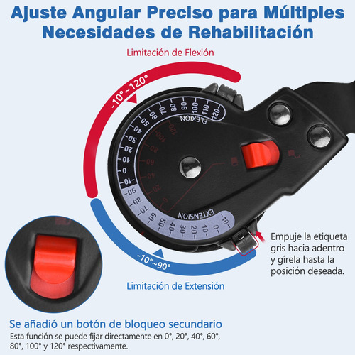 Codera Ortopedica Ferula Post-operatorio Extensible Soporte Derecha Negro
