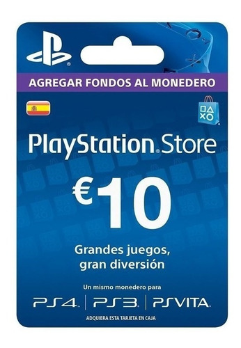 Tarjeta De Regalos Playstation Network España 10 Euros