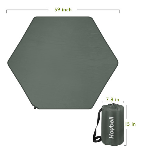 Tapete Hexagonal Autoinflable Para Corralito De Juegos Gris
