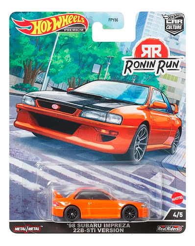 Hot Wheels 98 Subaru Impreza 22b Sti Ronin Run Naranja