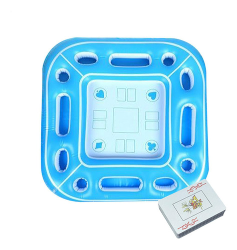 Mesa Flotante Para Juegos De Piscina Portavasos Y Soporte In
