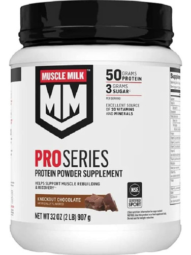 Muscle Mlk Pro Series 50 Knockout Chocolate, 2 Libras