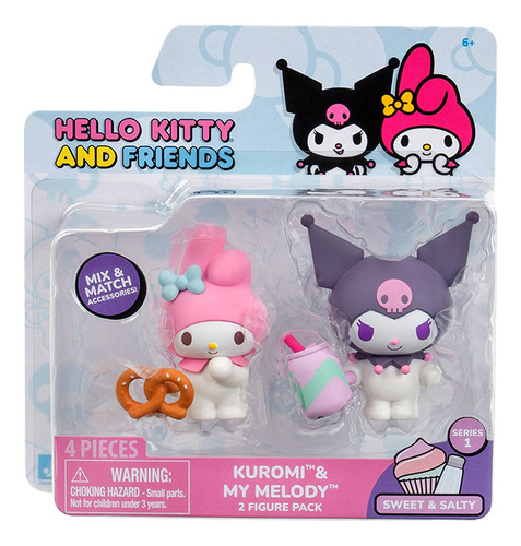 Hello Kitty Muñecos Pack De 2 Amigos Con Accesorios Licencia