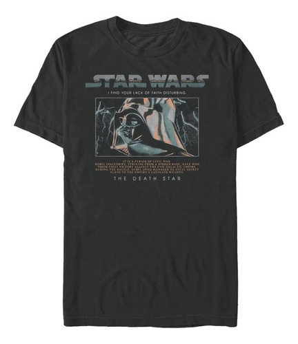 Star Wars Big & Tall Vader Lightning - Camiseta De Manga Cor