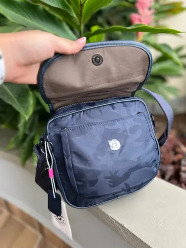 Bolso De Manos Libres Kipling Camuflado Azul Cuotas sin inter s