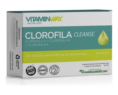 Pack X 6 Clorofila Cleanse Vitamin Way  30 Cápsulas