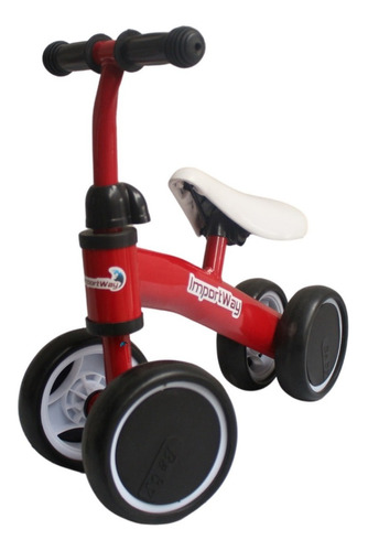 Mini Bicicleta Infantil Sem Pedal Equilíbrio 4 Rodas - Cores Cor Azul